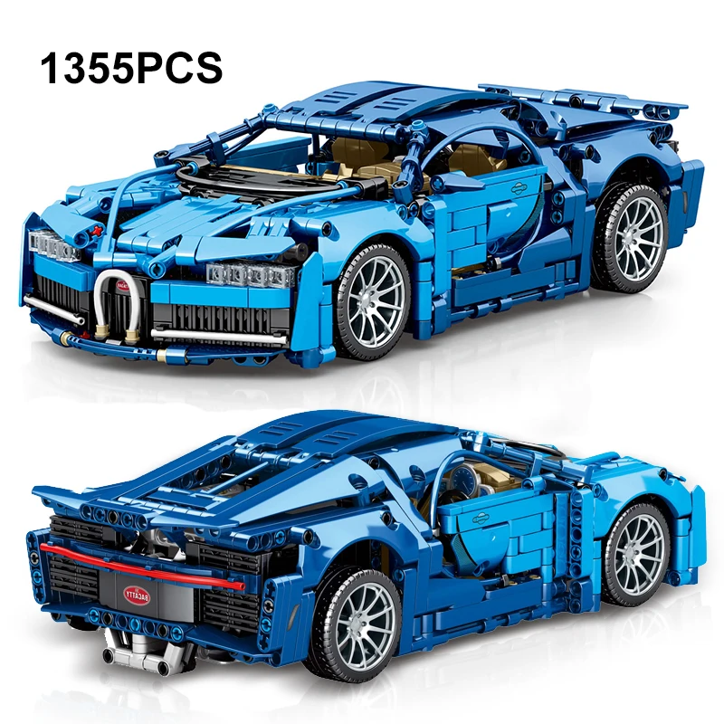 Model Kit Lamborghini - Blok bangunan mobil balap, mainan teknis