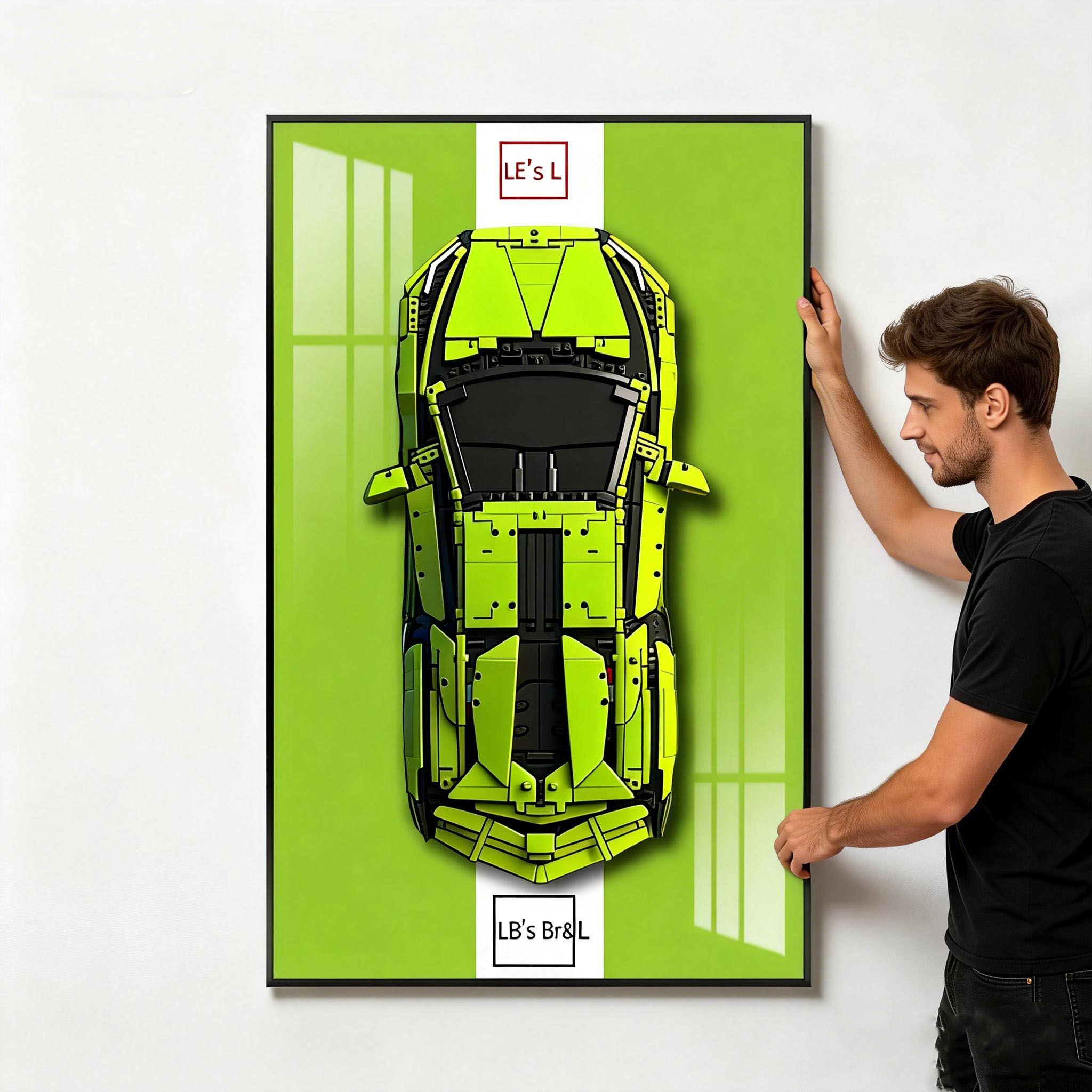 Model Kit Lamborghini - Rak Dinding untuk Pajangan LEGO 42115,