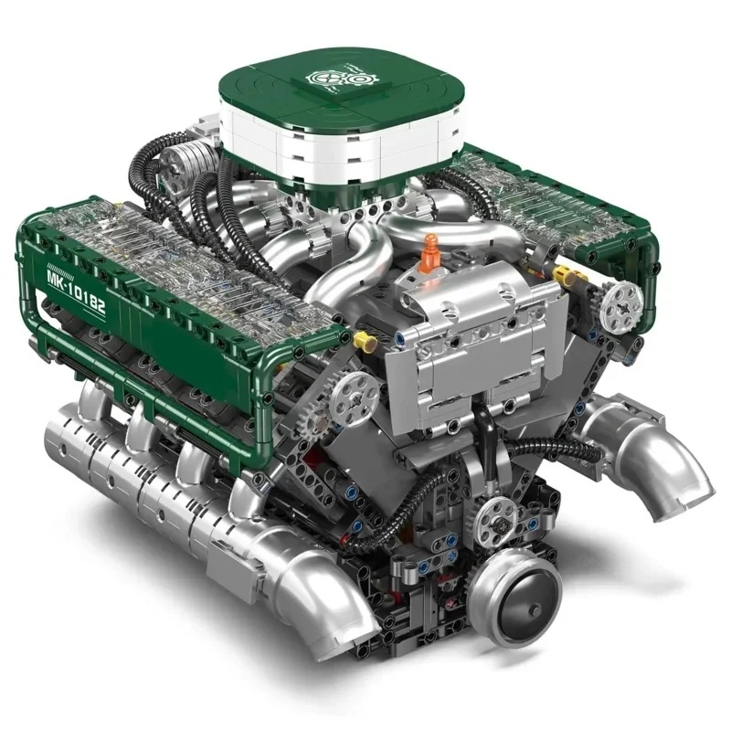 Model Kit Engine V8 - 2250 buah, MOULD KING 10182, Model