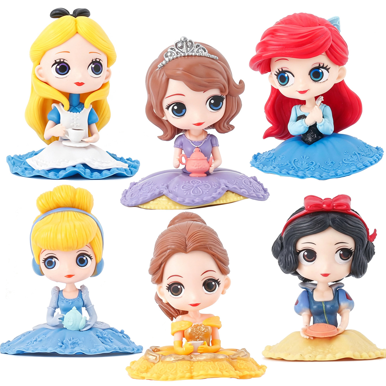 Model Kit Girls - Set Patung Gadis Kartun Duduk Bertema