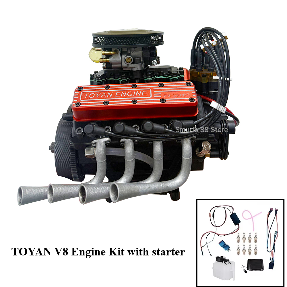 Model Kit Engine V8 - TOYAN V8 Model Mesin Logam DIY