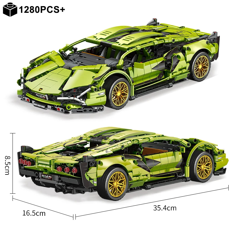 Model Blok Bangunan Mobil Spor - Model Kit Lamborghini ulasan dan harga