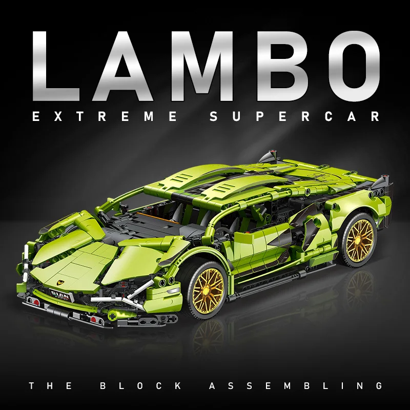 Model Blok Bangunan Mobil Spor - Model Kit Lamborghini ulasan dan harga