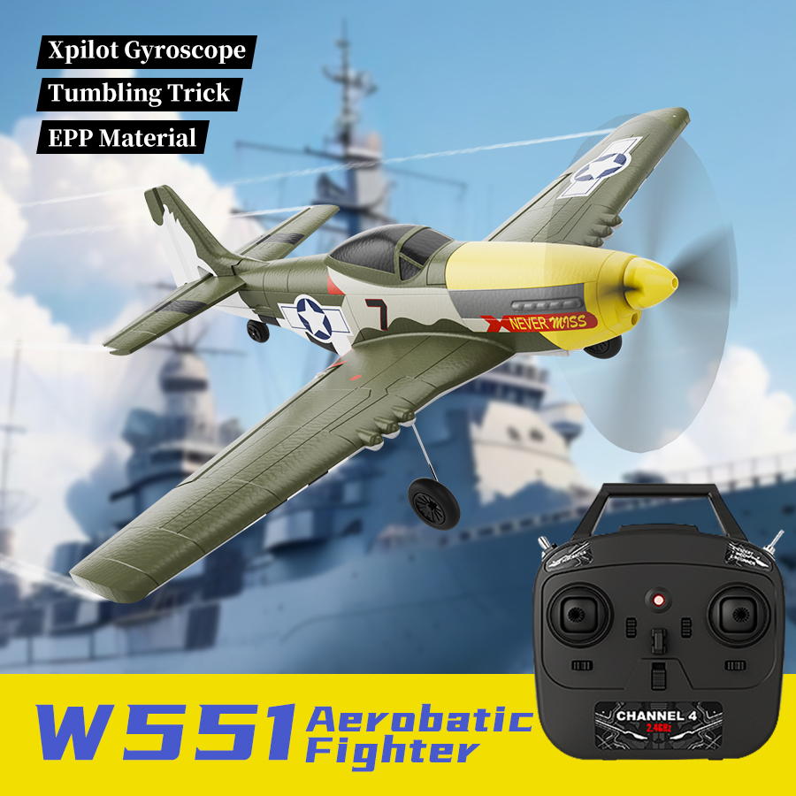 Pesawat RC P51 Mustang 2.4G Ra - Model Kit Spitfire ulasan dan harga