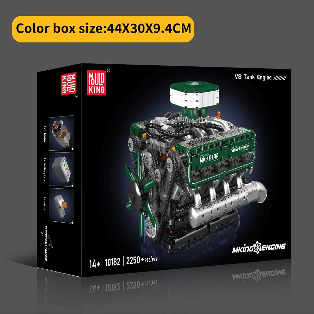 Mould King 10182 Model Mesin T - Model Kit Engine V8 ulasan dan harga