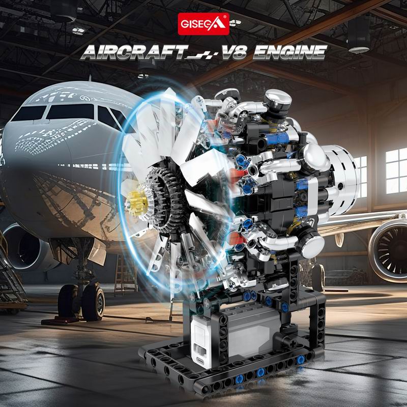 G8910 Mesin Penerbangan V8 558 - Model Kit Engine V8 ulasan dan harga