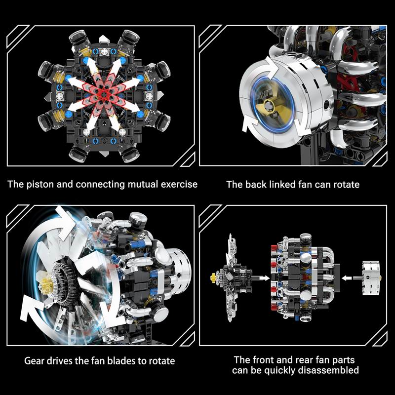 G8910 Mesin Penerbangan V8 558 - Model Kit Engine V8 ulasan dan harga
