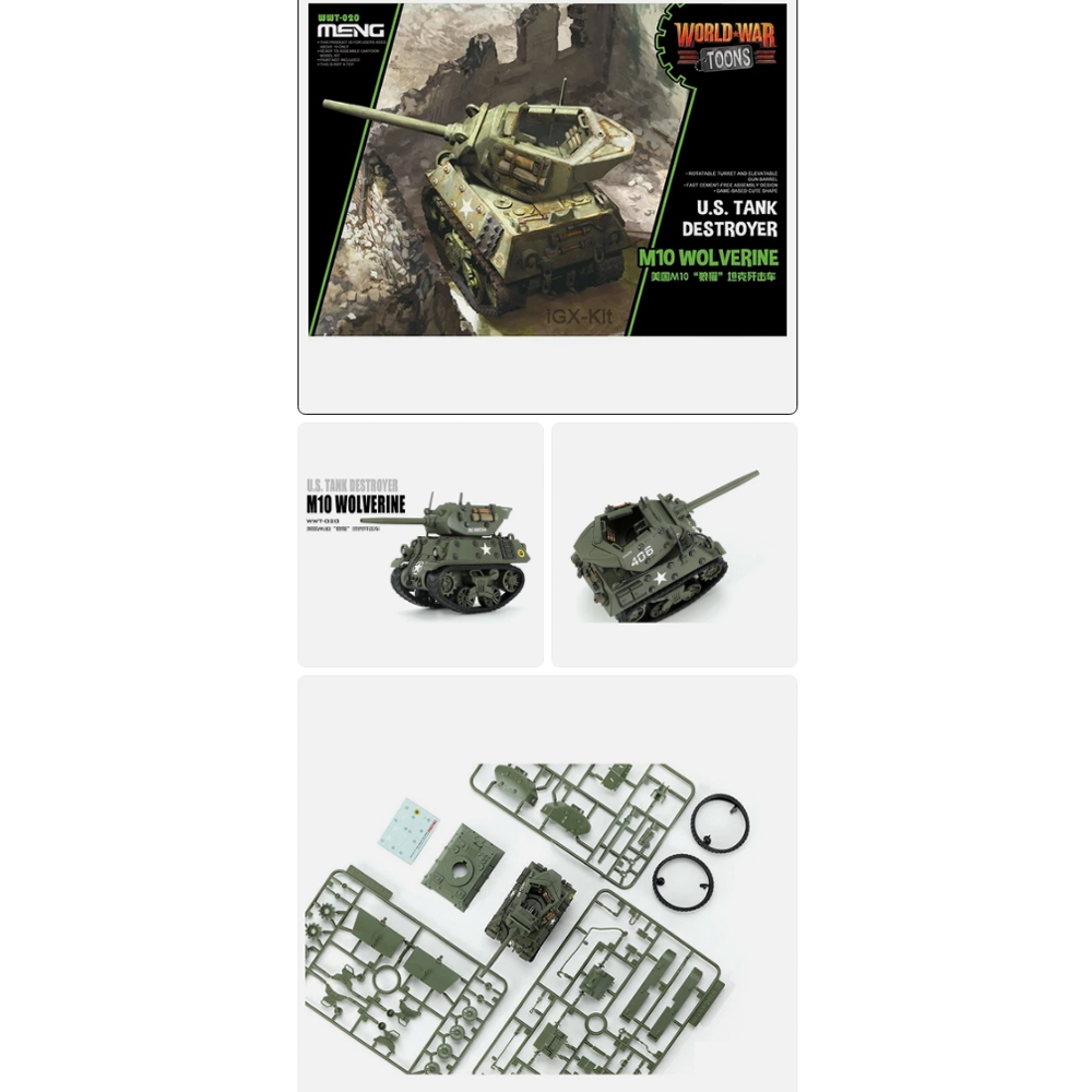 Q Edition Meng WWT020 US Tank  - Model Kit Wolverine ulasan dan harga