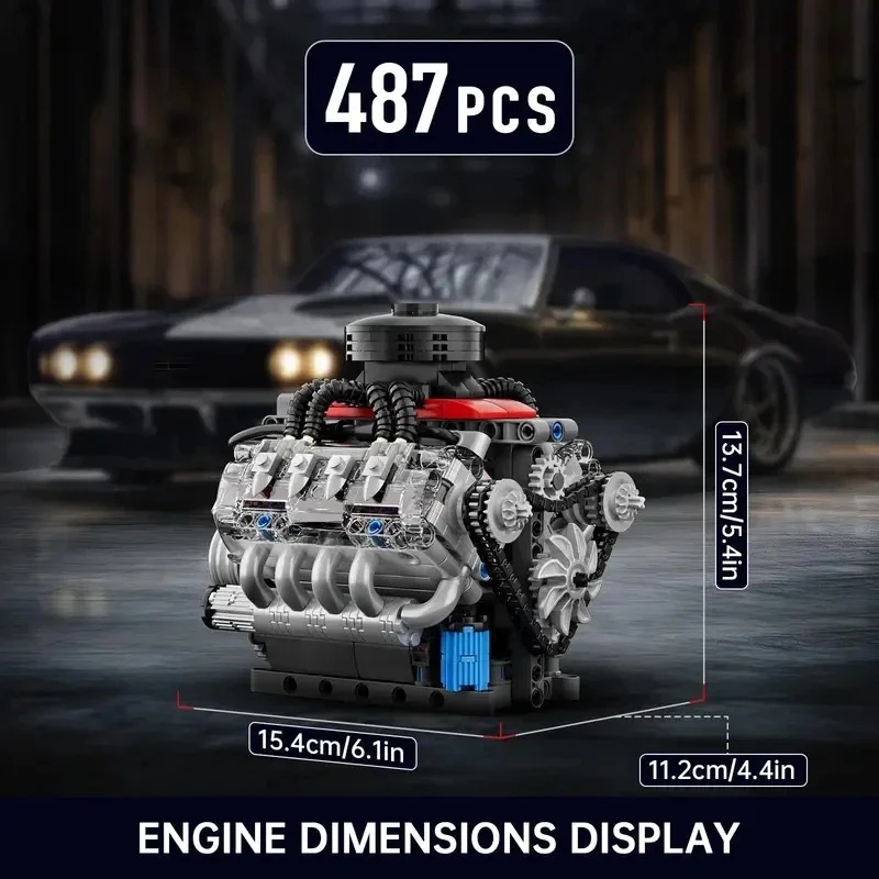 Mould King 10171 Mesin Superca - Model Kit Engine V8 ulasan dan harga