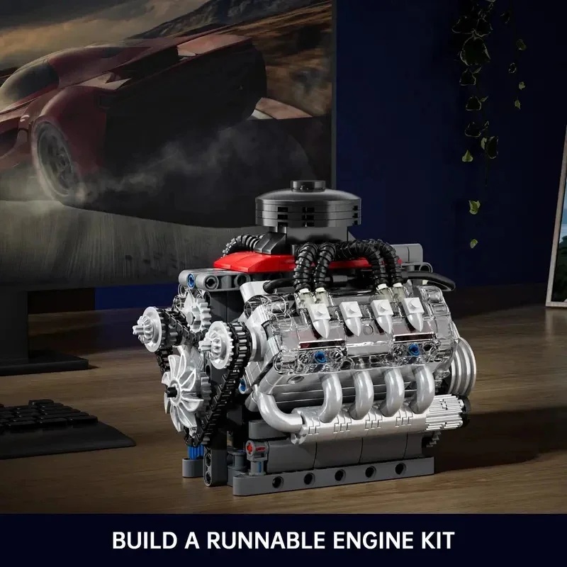 Mould King 10171 Mesin Superca - Model Kit Engine V8 ulasan dan harga