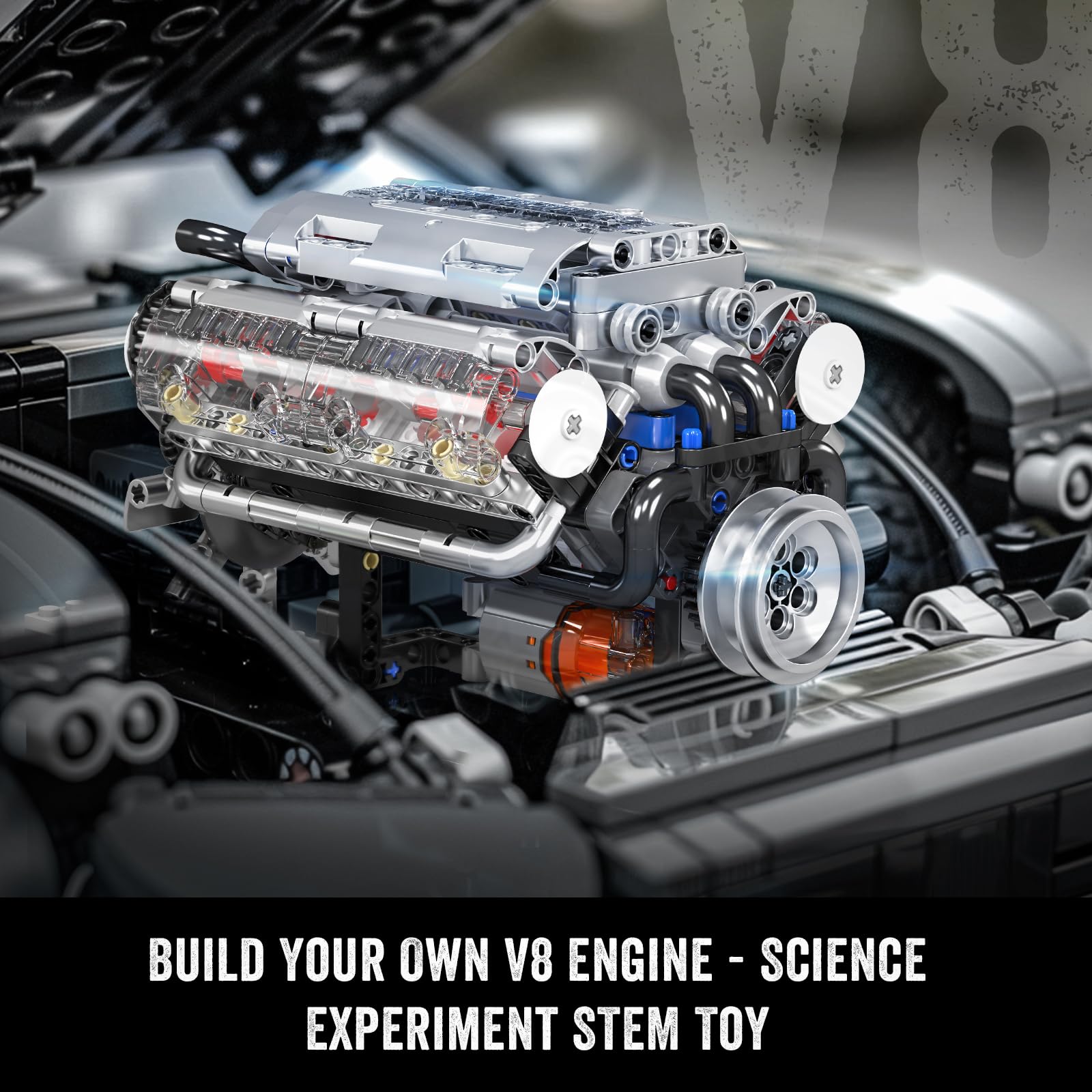 Mould King 10088 Kit Blok Bang - Model Kit Engine V8 ulasan dan harga