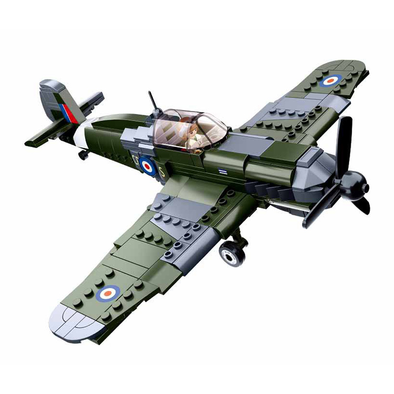 290 Buah 0712 WW2 Mainan Blok  - Model Kit Spitfire ulasan dan harga