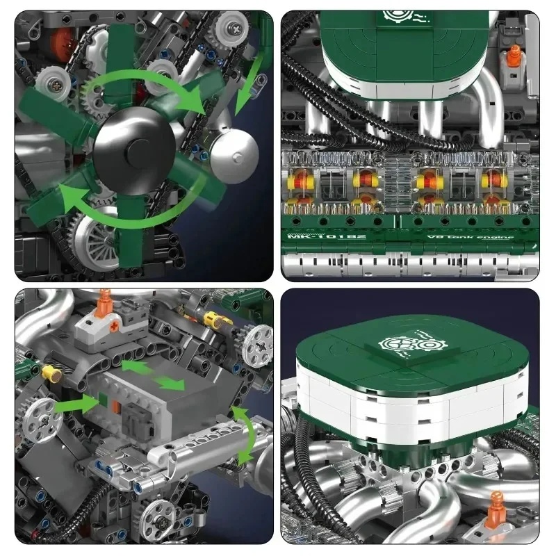 2250 buah, MOULD KING 10182, M - Model Kit Engine V8 ulasan dan harga